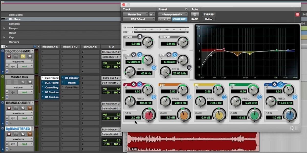 Mastering EQ plugin in pro tools